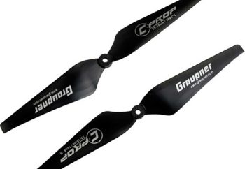 GRAUPNER COPTER PROP 10X4 (5 MM BORE) BLACK (1L&1R) E-1346/10X4